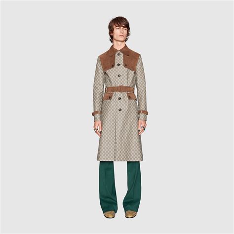 gucci men trench coat|Gucci gg print jacket men's.